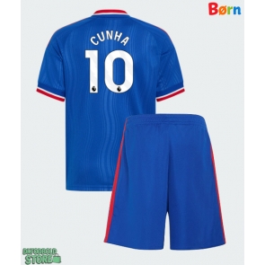 Manchester United Matheus Cunha #10 Replika Babytøj Udebanesæt Børn 2026-27 Kortærmet (+ Korte bukser)